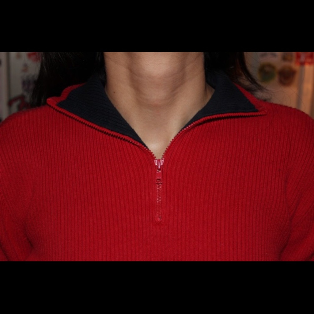 Polo jeans Ralph Lauren red and blue mock zip up